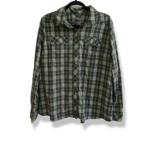 REI womans XL snap button Nylon shirt
